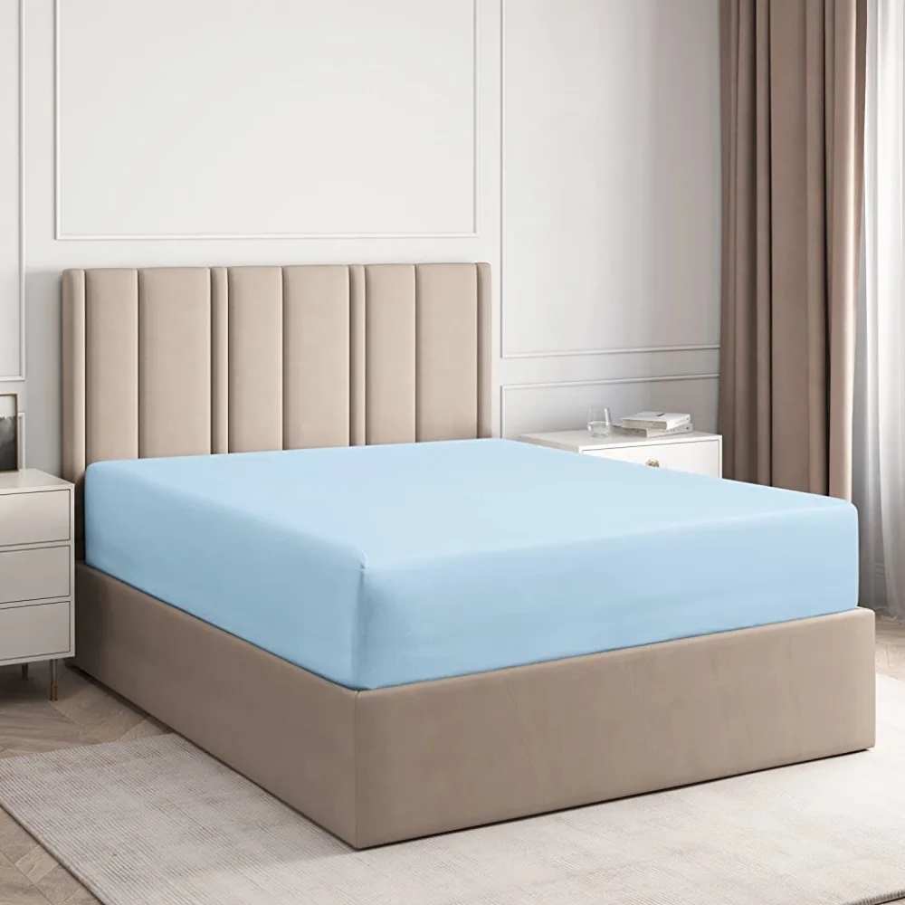 Soft Microfiber Fitted Sheet with Deep Pocket, All Around Elastic Queen Size